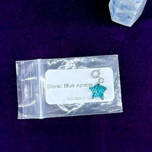 New In Bag Ryze Party Jewelry | Star Shape | Genuine Stone Charm | Blue Apatite